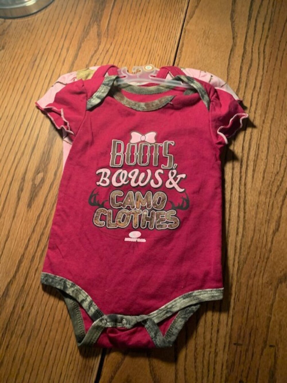 2 pc, girls 3-6 month summer onesies, Camo, NEW with tags